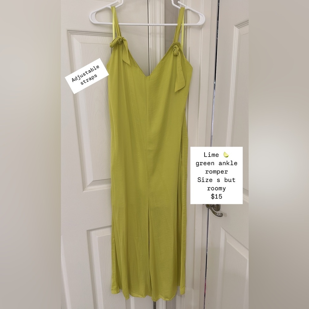 Lime Green Ankle Romper